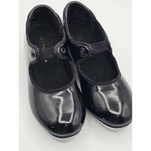 Weissman W600 Black Patent Tap Shoes Child Size 11.5 Mary Jane Dance
